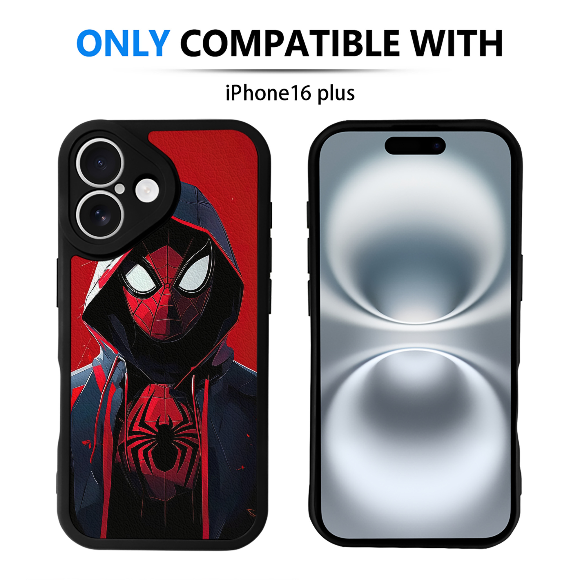Spider Man スパイダーマン 【iPhone 16シリーズ対応】シリコンスマホケース（レザー調） 材質：シリコン
